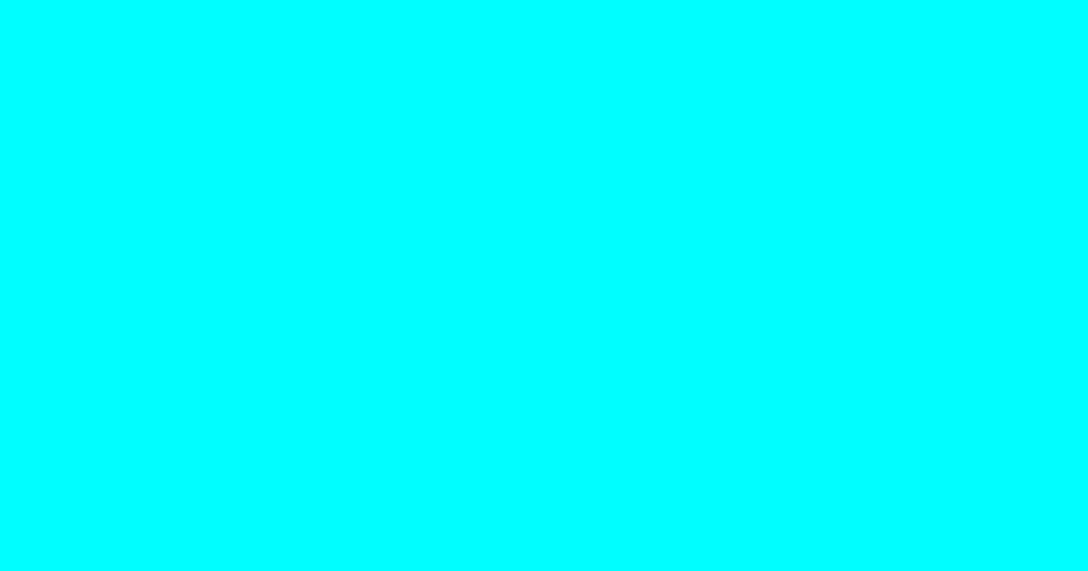 청록(시안) #00FFFF 색상 미리보기 (Cyan)