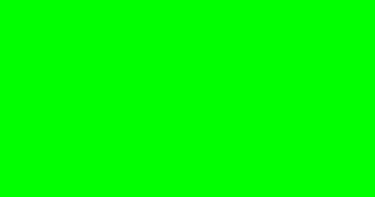 라임 #00FF00 색상 미리보기 (Lime)