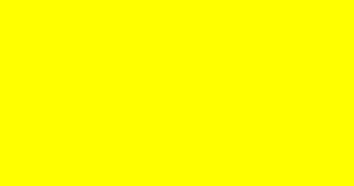 노랑 #FFFF00 색상 미리보기 (Yellow)